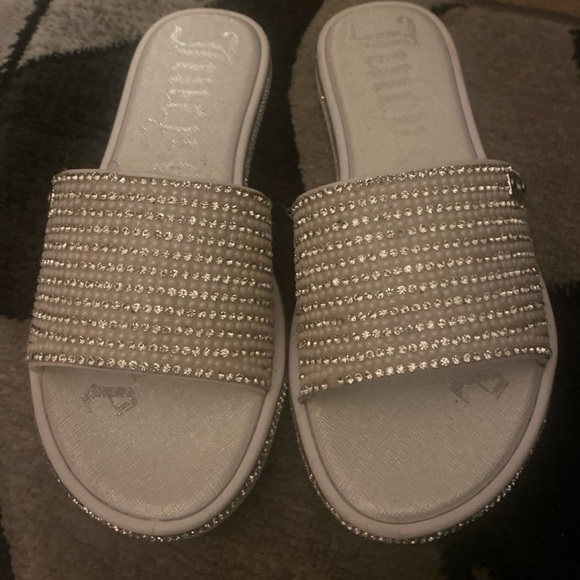 Juicy Couture Shoes - Juicy Couture Silver Rhinestone Sandals